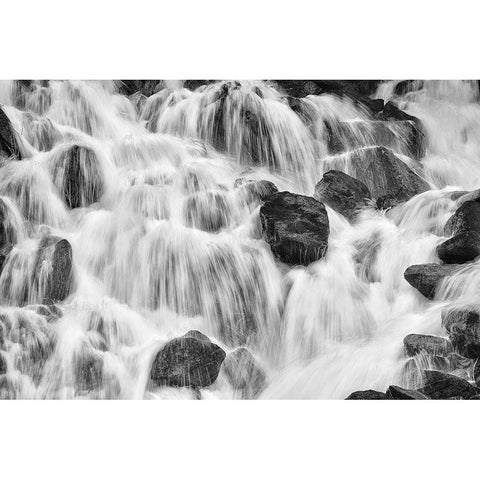 Canada-British Columbia-Pemberton Detail of waterfall rapids Black Modern Wood Framed Art Print by Jaynes Gallery