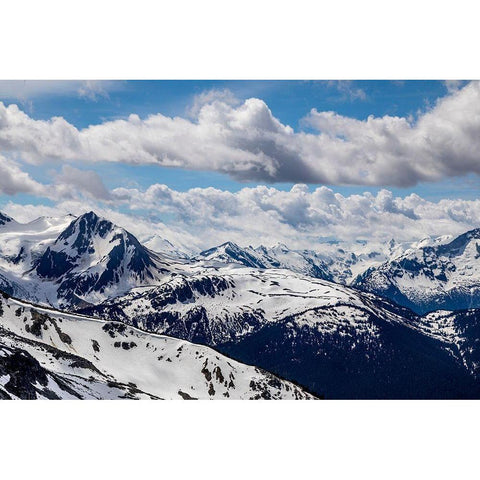 Canada-British Columbia-Whistler Fitzsimmons Range in Garibaldi Provincial Park  Black Modern Wood Framed Art Print by Jaynes Gallery