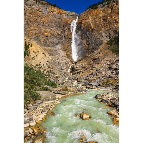 Takakkaw Falls-Yoho National Park-British Columbia-Canada Black Modern Wood Framed Art Print by Bishop, Russ