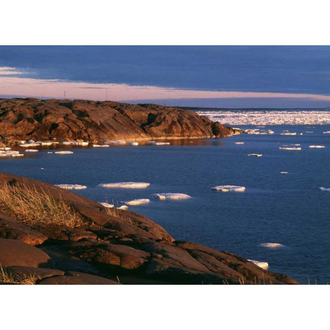 Canada, Churchill, ice floe in Hudson Bay Black Modern Wood Framed Art Print with Double Matting by Grandmaison, Mike