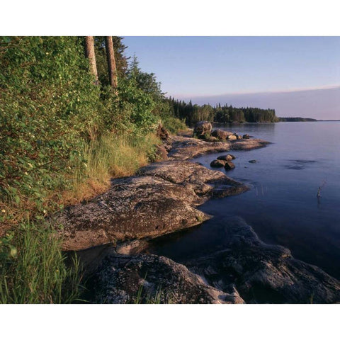 Canada, Manitoba, Sasagiu Rapids Provincial Park Black Modern Wood Framed Art Print with Double Matting by Grandmaison, Mike