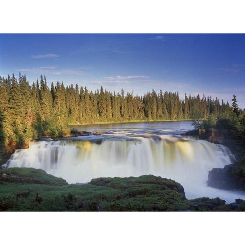 Canada, Manitoba, Pisew Falls Black Modern Wood Framed Art Print by Grandmaison, Mike