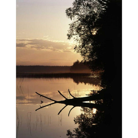 Canada, Manitoba, Childs lake in Duck Mountain PP Black Modern Wood Framed Art Print by Grandmaison, Mike