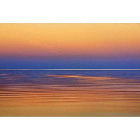 Canada, Matlock Lake Winnipeg after a sunset Black Modern Wood Framed Art Print with Double Matting by Grandmaison, Mike