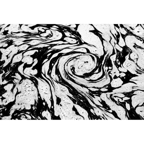 Canada, Manitoba Foam patterns in water Black Modern Wood Framed Art Print by Grandmaison, Mike