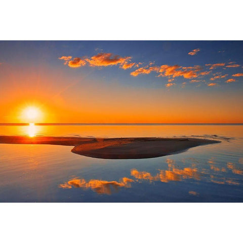 Canada-Manitoba-Matlock Sunrise on Lake Winnipeg Gold Ornate Wood Framed Art Print with Double Matting by Jaynes Gallery