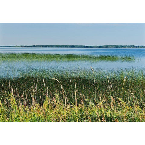 Canada-Manitoba-Riding Mountain National Park Clear Lake landscape Black Modern Wood Framed Art Print with Double Matting by Jaynes Gallery
