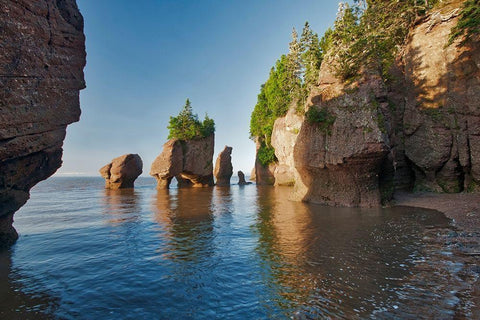 Canada-New Brunswick Cape Hopewell Rocks and ocean scenic Black Ornate Wood Framed Art Print with Double Matting by Jaynes Gallery