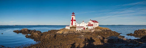 Canada-New Brunswick-Campobello Island-Head Harbour Lightstation lighthouse White Modern Wood Framed Art Print with Double Matting by Bibikow, Walter