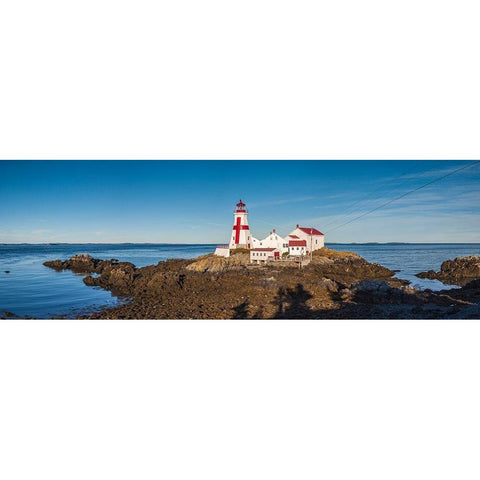 Canada-New Brunswick-Campobello Island-Head Harbour Lightstation lighthouse Black Modern Wood Framed Art Print with Double Matting by Bibikow, Walter