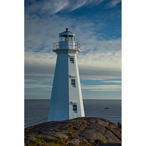 Canada-Newfoundland-Cape Spear Lighthouse Black Modern Wood Framed Art Print by Wall, Patrick J.