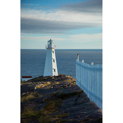 Canada-Newfoundland-Cape Spear Lighthouse Black Modern Wood Framed Art Print by Wall, Patrick J.