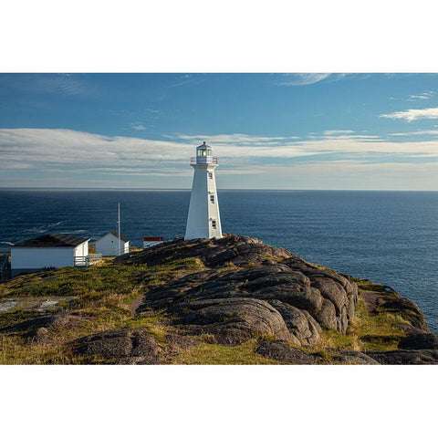 Canada-Newfoundland-Cape Spear Lighthouse Black Modern Wood Framed Art Print by Wall, Patrick J.