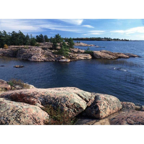 Canada, Ontario, Georgian Bay at Killarney PP Black Modern Wood Framed Art Print with Double Matting by Grandmaison, Mike