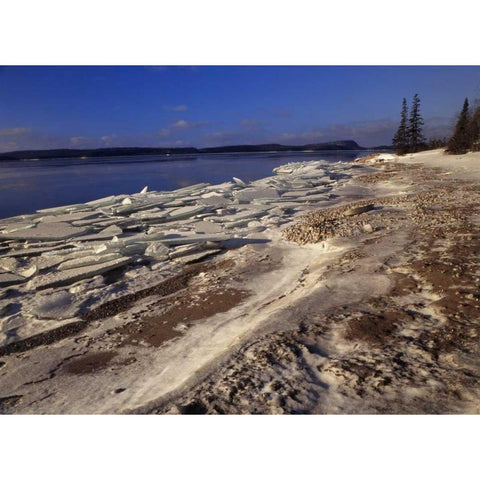 Canada, Ontario, Rossport, Lake Superior Gold Ornate Wood Framed Art Print with Double Matting by Grandmaison, Mike