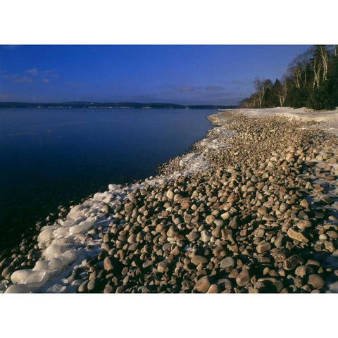 Canada, Ontario, Rossport, Lake Superior White Modern Wood Framed Art Print by Grandmaison, Mike