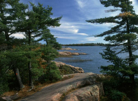 Canada, Ontario, Shield Country, Killarney PP White Modern Wood Framed Art Print with Double Matting by Grandmaison, Mike