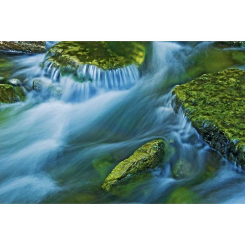 Canada, Ontario Kagawong River scenic Black Modern Wood Framed Art Print by Grandmaison, Mike