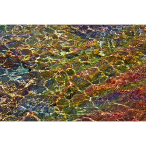 Canada, Ontario Shimmering water of Georgian Bay White Modern Wood Framed Art Print by Grandmaison, Mike