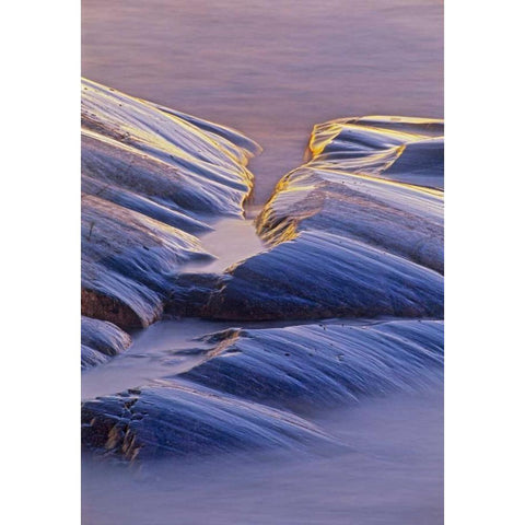 Canada, Ontario, Neys PP Rock at Lake Superior Gold Ornate Wood Framed Art Print with Double Matting by Grandmaison, Mike
