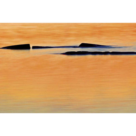 Canada, Ontario Shoals at sunset on Georgian Bay White Modern Wood Framed Art Print by Grandmaison, Mike