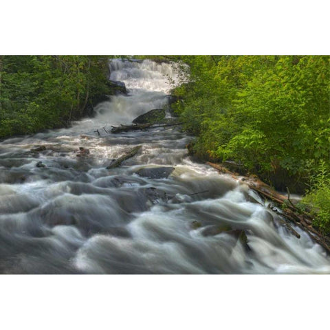 Canada, Ontario, Raleigh Falls in spring Black Modern Wood Framed Art Print with Double Matting by Grandmaison, Mike