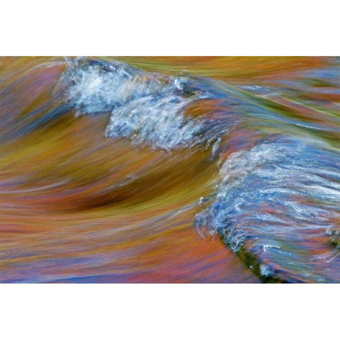 Canada, Quebec Autumn on the Riviere du Nord Black Modern Wood Framed Art Print by Delisle, Gilles