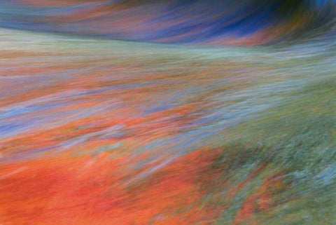 Canada, Quebec Autumn on the Riviere du Nord Black Ornate Wood Framed Art Print with Double Matting by Delisle, Gilles