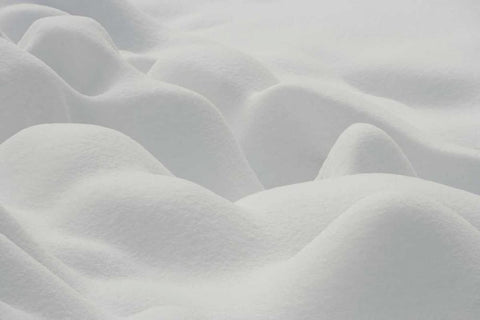 Canada, Quebec Shapes formed in fresh snow White Modern Wood Framed Art Print with Double Matting by Delisle, Gilles