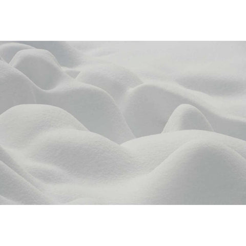 Canada, Quebec Shapes formed in fresh snow White Modern Wood Framed Art Print by Delisle, Gilles