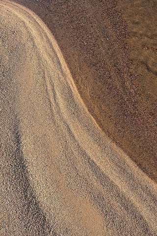 Canada-Quebec Abstract of lake shore Black Ornate Wood Framed Art Print with Double Matting by Jaynes Gallery