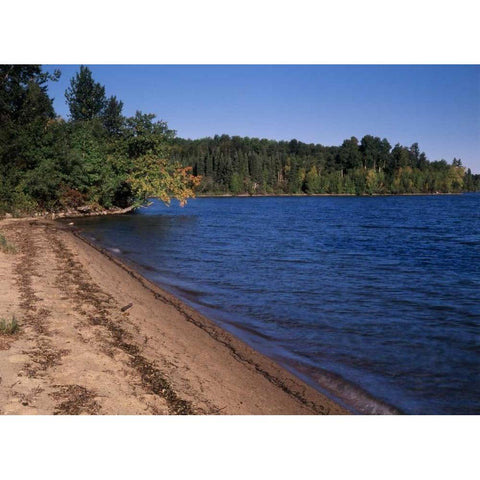 Canada, Saskatchewan, Waskesiu Lake Gold Ornate Wood Framed Art Print with Double Matting by Grandmaison, Mike