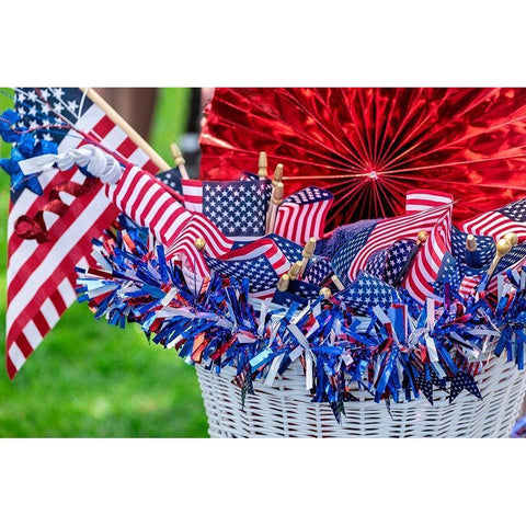 4th of July decorations Gold Ornate Wood Framed Art Print with Double Matting by Engelbrecht, Jim