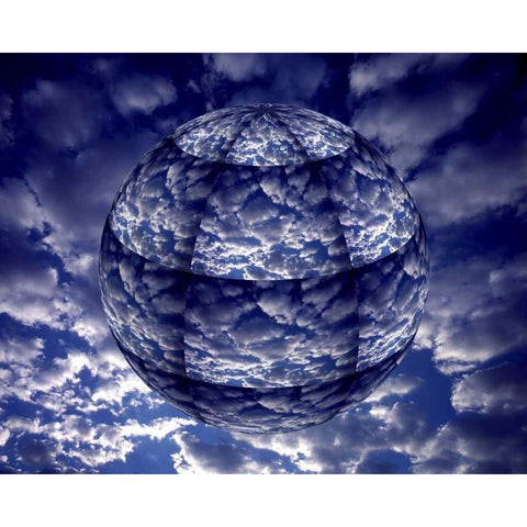 Concept of 3D Earth climate Black Modern Wood Framed Art Print with Double Matting by Zuckerman, Jim