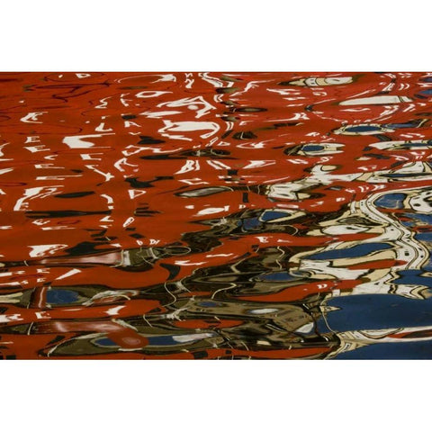 Finland, Helsinki Abstract reflection of ship Black Modern Wood Framed Art Print by Ross, Nancy ,  Steve
