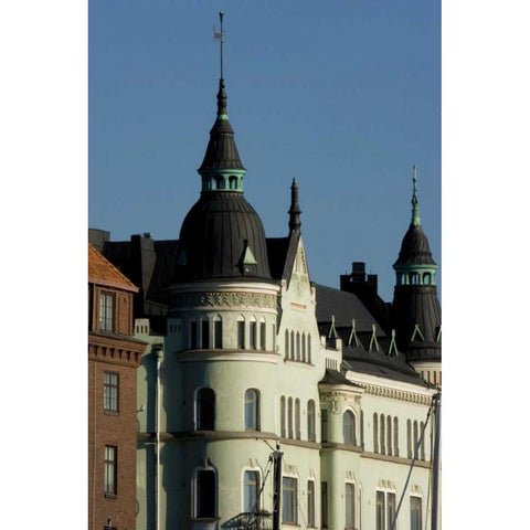 Finland, Helsinki View of building with spires Gold Ornate Wood Framed Art Print with Double Matting by Ross, Nancy ,  Steve