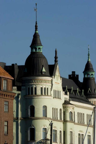 Finland, Helsinki View of building with spires Black Ornate Wood Framed Art Print with Double Matting by Ross, Nancy ,  Steve