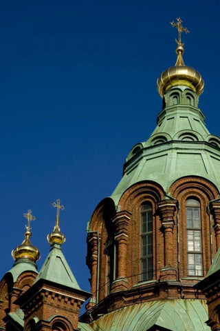 Finland, Helsinki Uspenski Cathedral White Modern Wood Framed Art Print with Double Matting by Ross, Nancy ,  Steve