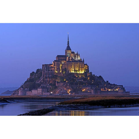 Mont St Michel-Normandy-France Black Modern Wood Framed Art Print by Bartel, Alex