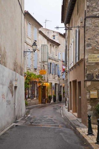 France, Provence Art gallery and shops White Modern Wood Framed Art Print with Double Matting by Lord, Fred
