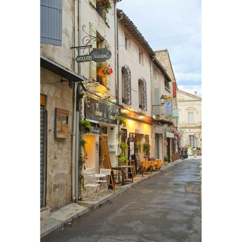 France, Provence Shops and restaurants Black Modern Wood Framed Art Print by Lord, Fred