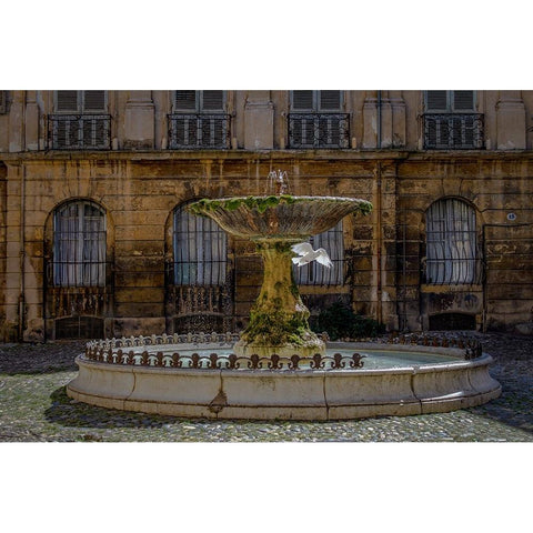 Aix en Provence Black Modern Wood Framed Art Print with Double Matting by Theodore, George and Marilu