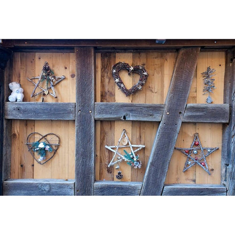 Colmar-France Old town Colmar adorned with Christmas decoration The town was founded in 9th century Black Modern Wood Framed Art Print by McRoberts, Julien