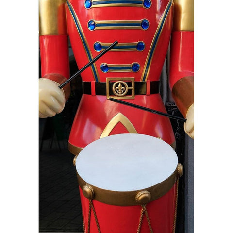 Strasbourg-France Large soldier playing a drum as part of festive holiday decor at Christmas Black Modern Wood Framed Art Print by McRoberts, Julien