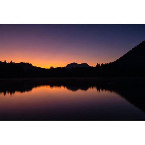 Germany-Bavaria-Ramsau bei Berchtesgaden-Lake Hintersee in Early Morning Light Black Modern Wood Framed Art Print with Double Matting by Looney, Hollice