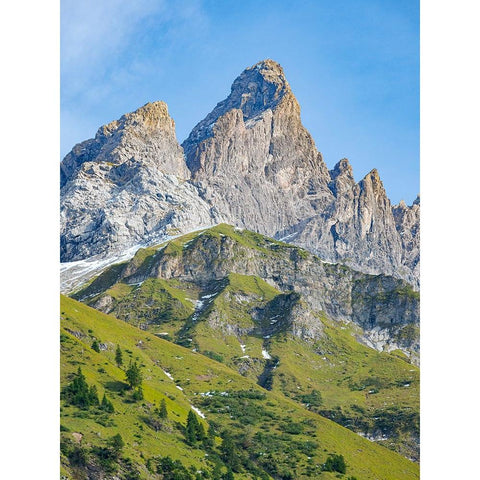 Mount Trettachspitze in the Allgau Alps-Germany-Bavaria Gold Ornate Wood Framed Art Print with Double Matting by Zwick, Martin