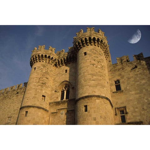 Greece, Rhodes Town Palace of the Grand Masters Black Modern Wood Framed Art Print by Satushek, Steve