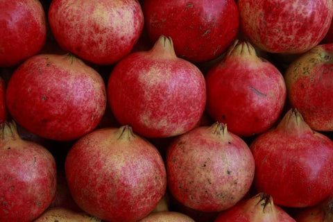 Greece, Athens Fresh pomegranates for sale White Modern Wood Framed Art Print with Double Matting by Noble Gardner, Nancy
