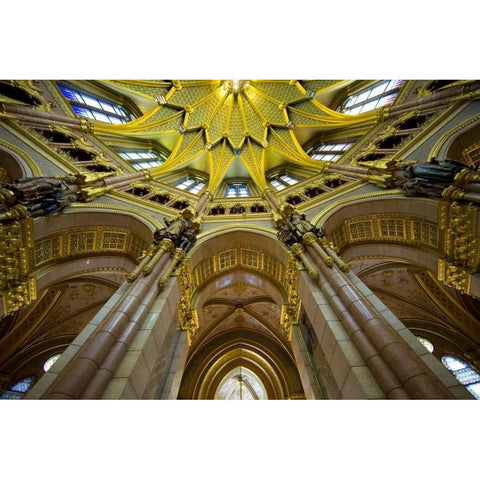 Hungary, Budapest Parliament Building interior Black Modern Wood Framed Art Print with Double Matting by Zuckerman, Jim