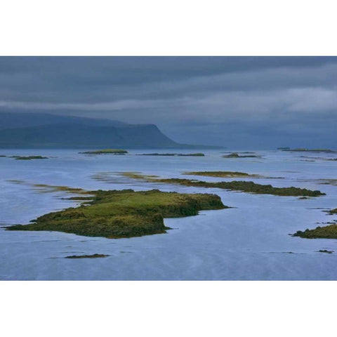 Iceland Hvammsfjordhur Fjord on the coast Black Modern Wood Framed Art Print by Grall, Don